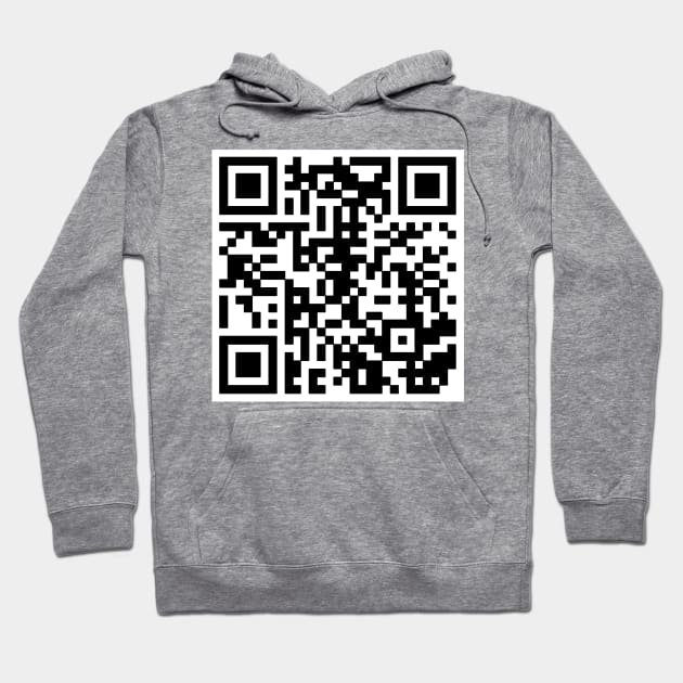 Rick Roll QR Code Hoodie by DarkwingDave